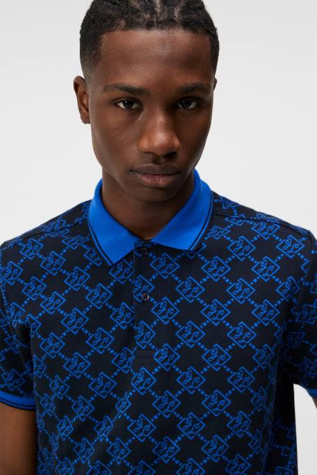 J.Lindeberg deklan jacquard poolo miehet laivasto 4VD0959 vaatetus