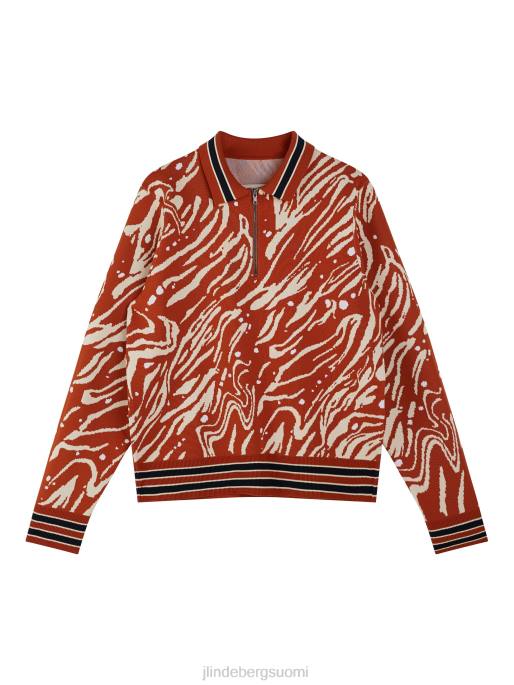 J.Lindeberg rami jacquard poolo miehet bombayn ruskea 4VD0957 vaatetus