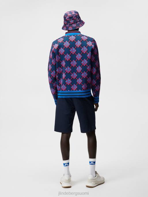 J.Lindeberg rami jacquard poolo miehet lapiksen sininen 4VD0958 vaatetus