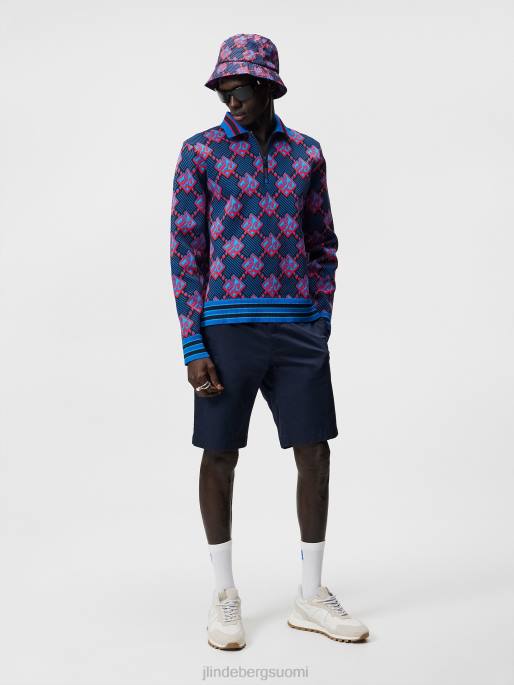 J.Lindeberg rami jacquard poolo miehet lapiksen sininen 4VD0958 vaatetus