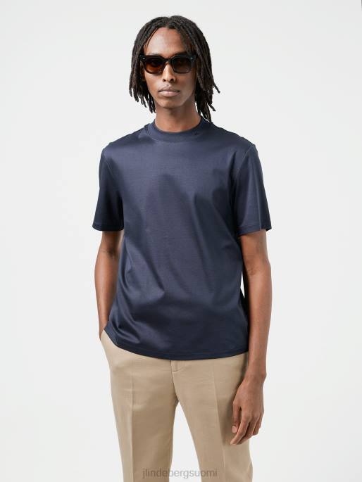 J.Lindeberg ässä pilkkukaula-t-paita miehet laivasto 4VD02157 vaatetus