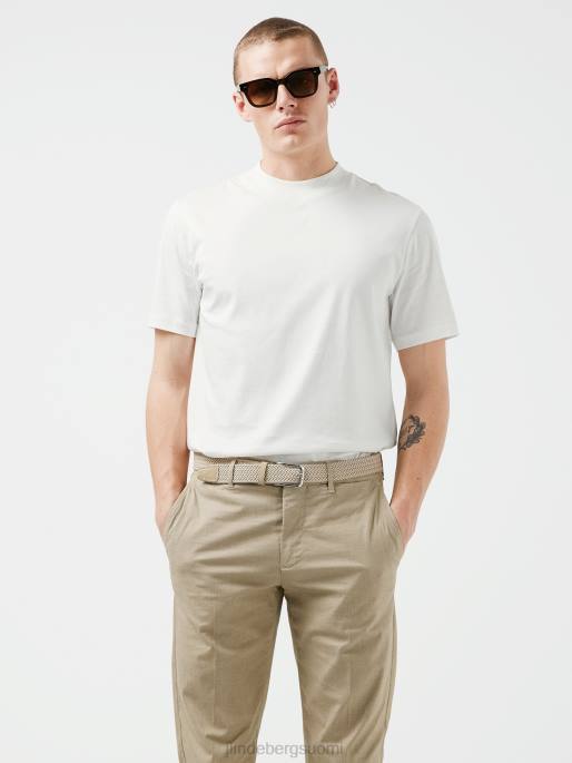 J.Lindeberg ässä pilkkukaula-t-paita miehet valkoinen 4VD02146 vaatetus