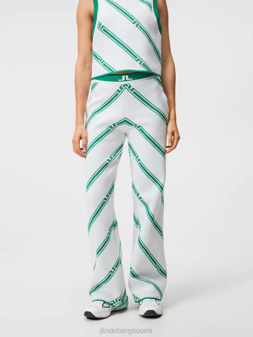 J.Lindeberg emmie neulotut housut naiset vihreä vino raita 4VD01726 vaatetus