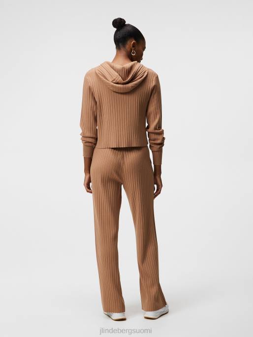 J.Lindeberg zania neulotut housut naiset tiikeriruskea 4VD01724 vaatetus