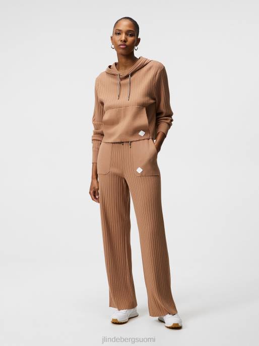 J.Lindeberg zania neulotut housut naiset tiikeriruskea 4VD01724 vaatetus