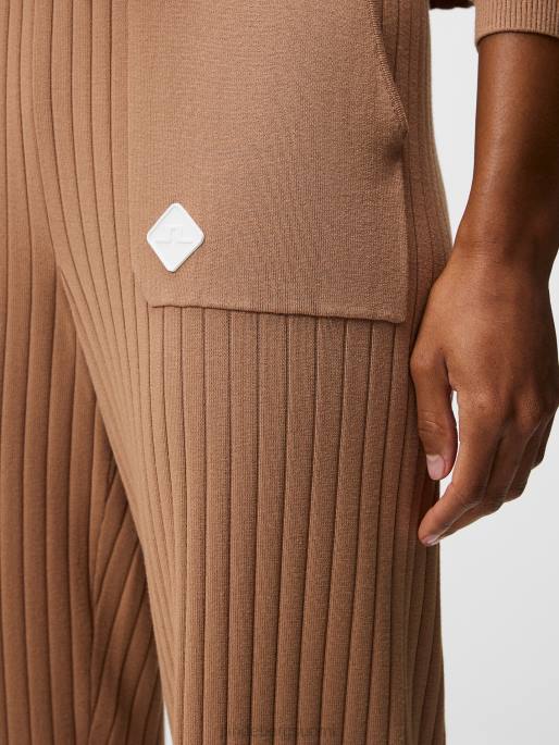 J.Lindeberg zania neulotut housut naiset tiikeriruskea 4VD01724 vaatetus