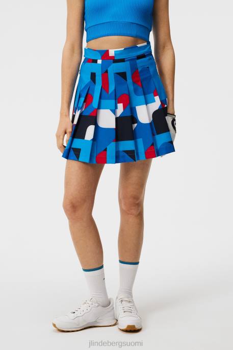 J.Lindeberg adina print hame naiset loistava sininen iso silta 4VD01676 vaatetus