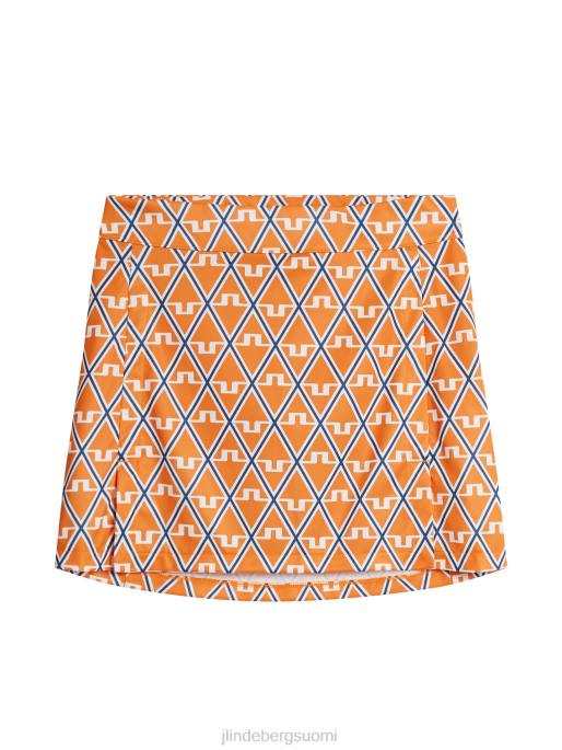 J.Lindeberg amelie keskipitkä printtihame naiset ylenpalttisen timantti 4VD01580 vaatetus