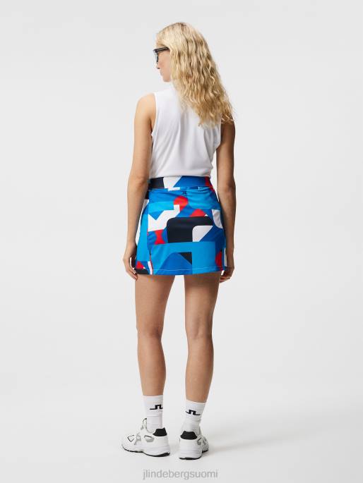 J.Lindeberg amelie midprint hame naiset loistava sininen iso silta 4VD01639 vaatetus