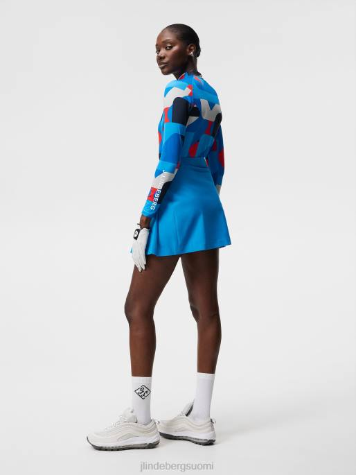 J.Lindeberg cataleya laskostettu hame naiset loistava sininen 4VD01664 vaatetus