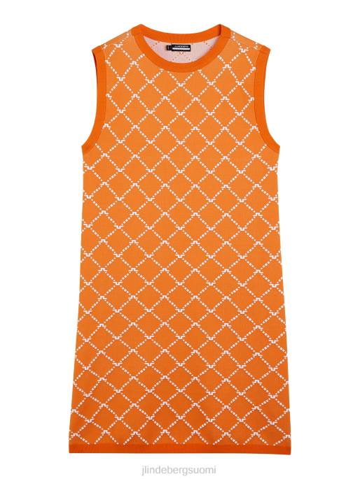 J.Lindeberg fiona neulottu mekko naiset ruosteinen oranssi 4VD01612 vaatetus