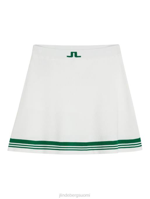 J.Lindeberg frida raidallinen neulottu hame naiset valkoinen 4VD01621 vaatetus