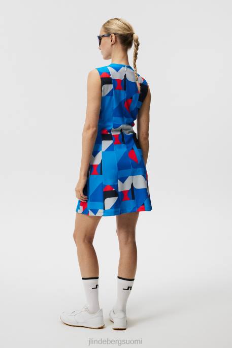 J.Lindeberg jasmiinikuvioinen mekko naiset harmaa iso silta 4VD01648 vaatetus