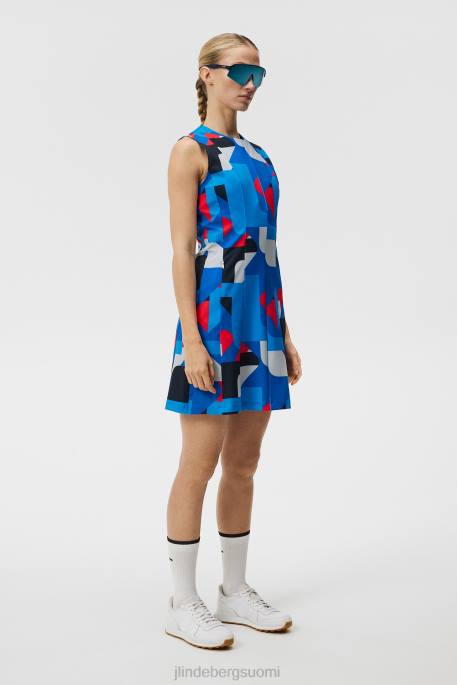 J.Lindeberg jasmiinikuvioinen mekko naiset harmaa iso silta 4VD01648 vaatetus