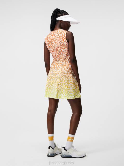 J.Lindeberg jasmiinikuvioinen mekko naiset leo heijastaa auringonlaskua 4VD01647 vaatetus