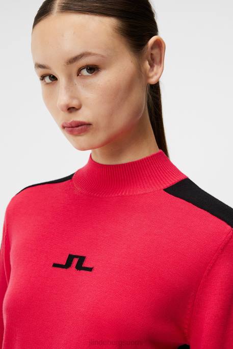 J.Lindeberg adeline neulottu villapaita naiset ruusunpunainen 4VD01763 vaatetus