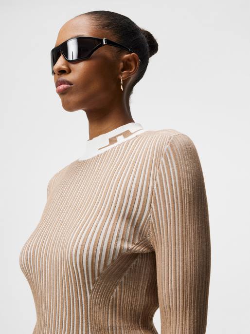 J.Lindeberg felicia neulottu villapaita naiset tiikeriruskea 4VD01846 vaatetus