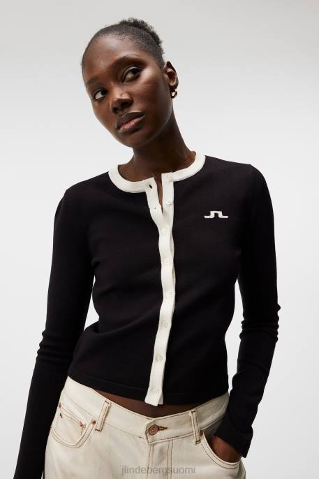 J.Lindeberg freda neulottu neuletakki naiset musta 4VD01832 vaatetus