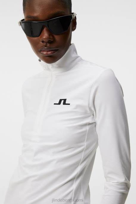 J.Lindeberg lauryn puolivetoketjullinen välikerros naiset valkoinen 4VD01878 vaatetus