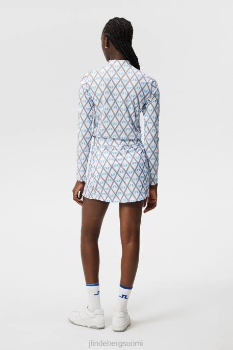 J.Lindeberg marilyn puoli vetoketjullinen välikerros naiset pieni poika sininen timantti 4VD01798 vaatetus