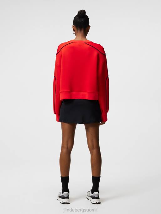 J.Lindeberg mirandan pyöreä kaula naiset tulenpunainen 4VD01870 vaatetus