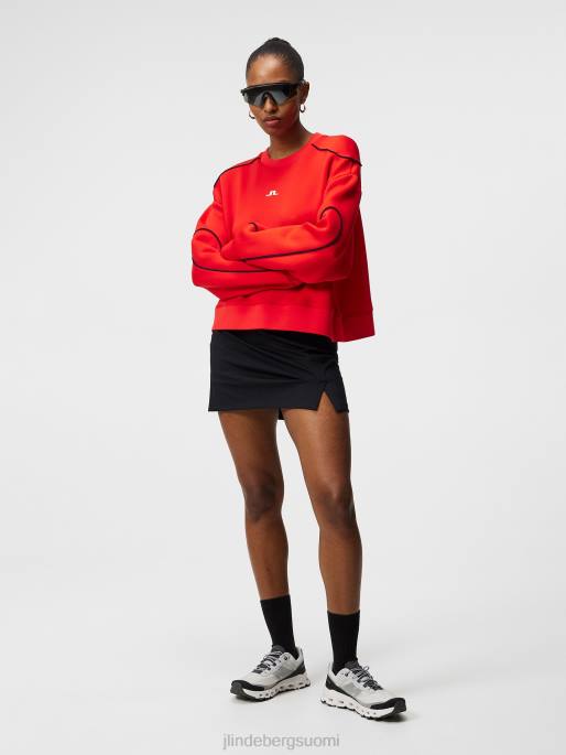 J.Lindeberg mirandan pyöreä kaula naiset tulenpunainen 4VD01870 vaatetus