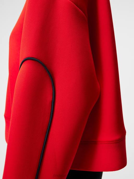 J.Lindeberg mirandan pyöreä kaula naiset tulenpunainen 4VD01870 vaatetus