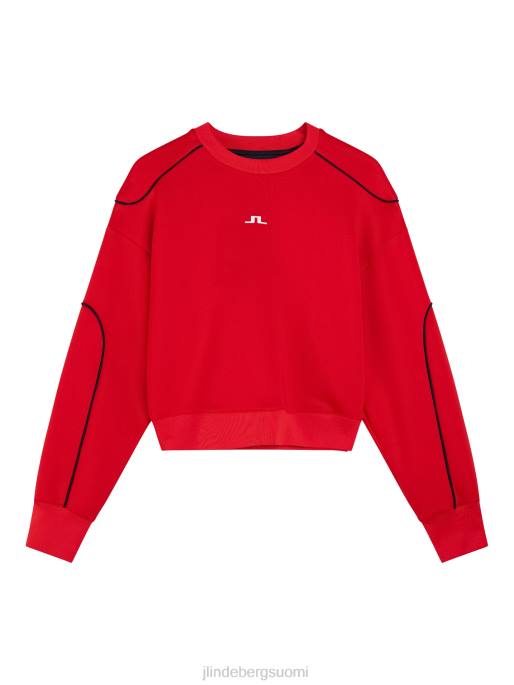 J.Lindeberg mirandan pyöreä kaula naiset tulenpunainen 4VD01870 vaatetus