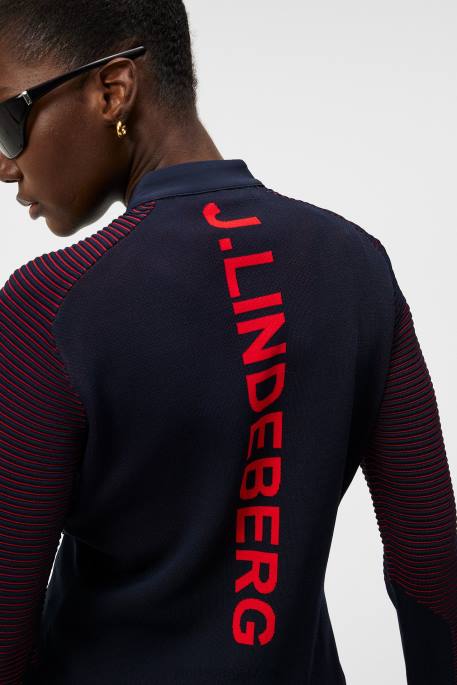 J.Lindeberg rosa hybridi neule naiset tulenpunainen 4VD01848 vaatetus