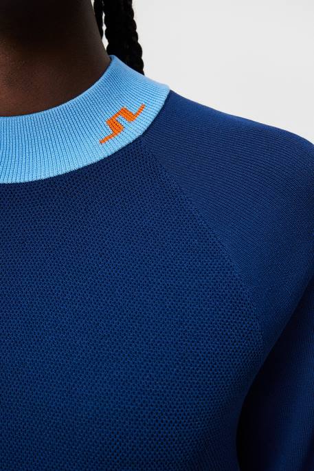 J.Lindeberg zoe neulottu villapaita naiset kiinteistön sininen 4VD01765 vaatetus