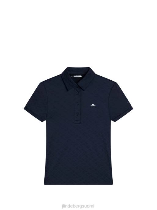 J.Lindeberg alaya jacquard poolo naiset laivasto 4VD01542 vaatetus