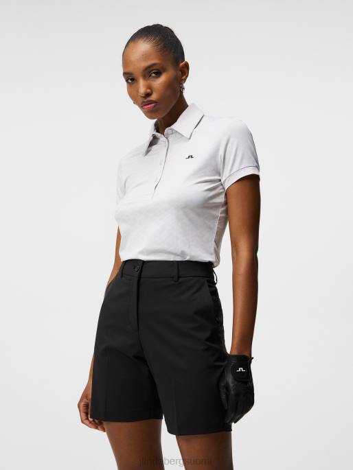 J.Lindeberg alaya jacquard poolo naiset vaalean harmaa 4VD01541 vaatetus