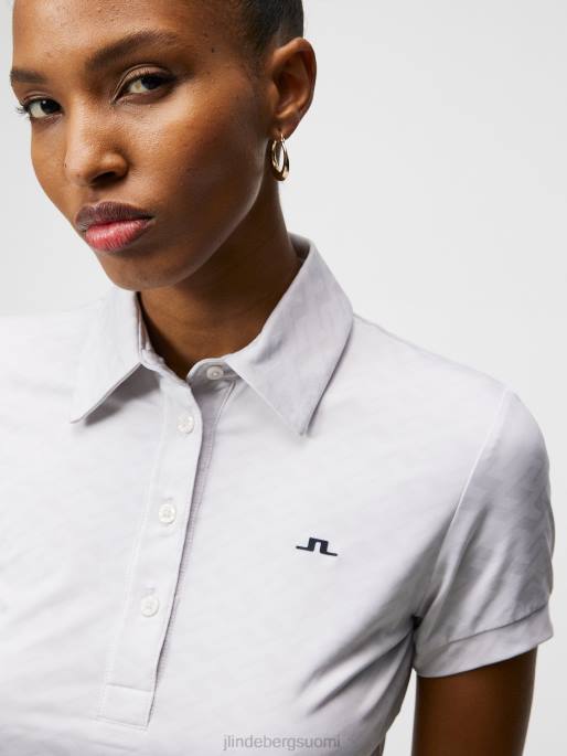 J.Lindeberg alaya jacquard poolo naiset vaalean harmaa 4VD01541 vaatetus