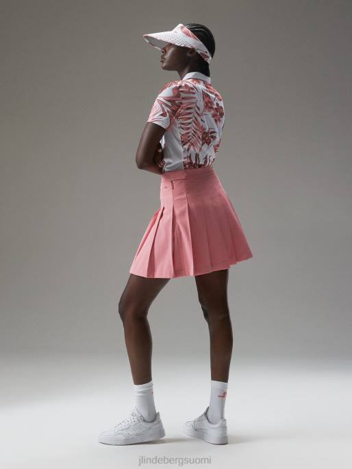 J.Lindeberg evelina print poolo naiset hibiscus pinkki 4VD01543 vaatetus