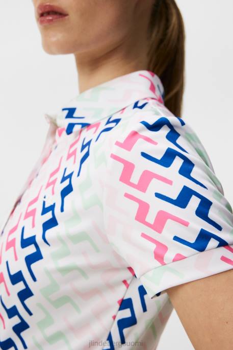 J.Lindeberg hailey print poolo naiset vaaleanpunaiseksi maalattu silta 4VD01385 vaatetus