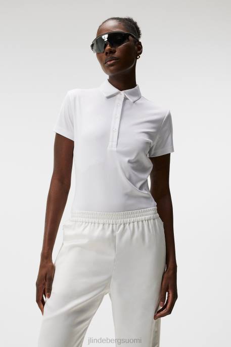 J.Lindeberg henrietta kohokuvioitu poolo naiset valkoinen 4VD01425 vaatetus