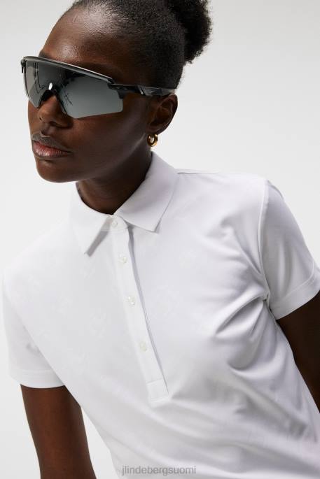 J.Lindeberg henrietta kohokuvioitu poolo naiset valkoinen 4VD01425 vaatetus