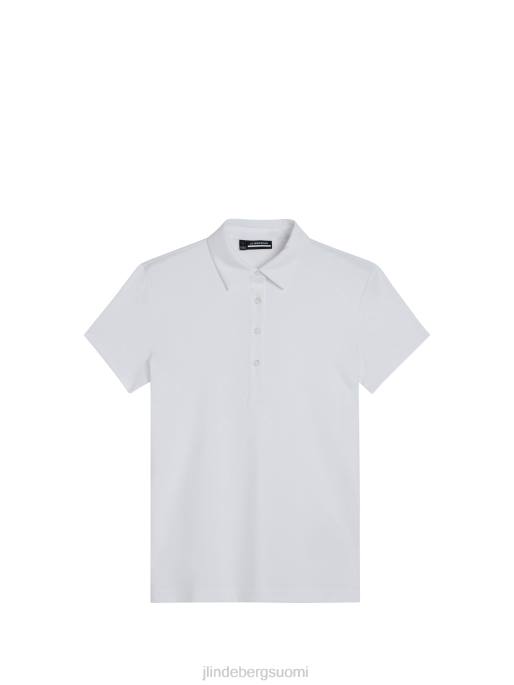 J.Lindeberg henrietta kohokuvioitu poolo naiset valkoinen 4VD01425 vaatetus