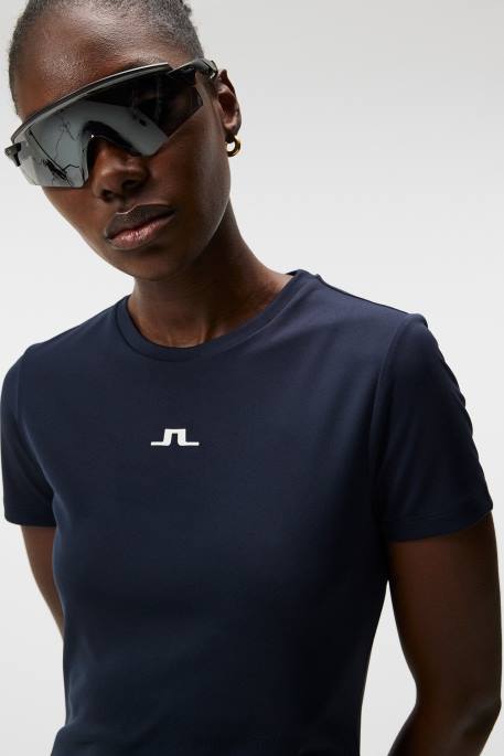 J.Lindeberg ada t-paita naiset laivasto 4VD01411 vaatetus