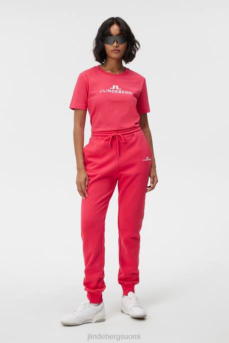 J.Lindeberg alfa t-paita naiset ruusunpunainen 4VD01322 vaatetus