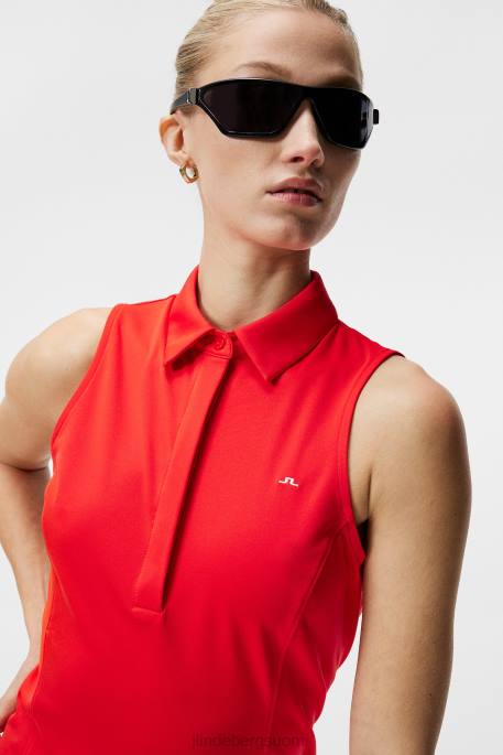 J.Lindeberg dena hihaton toppi naiset tulenpunainen 4VD01436 vaatetus