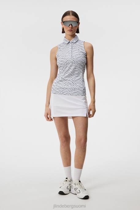 J.Lindeberg dena print hihaton toppi naiset valkoinen siltapyörre 4VD01480 vaatetus