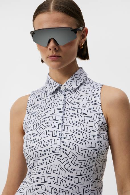 J.Lindeberg dena print hihaton toppi naiset valkoinen siltapyörre 4VD01480 vaatetus