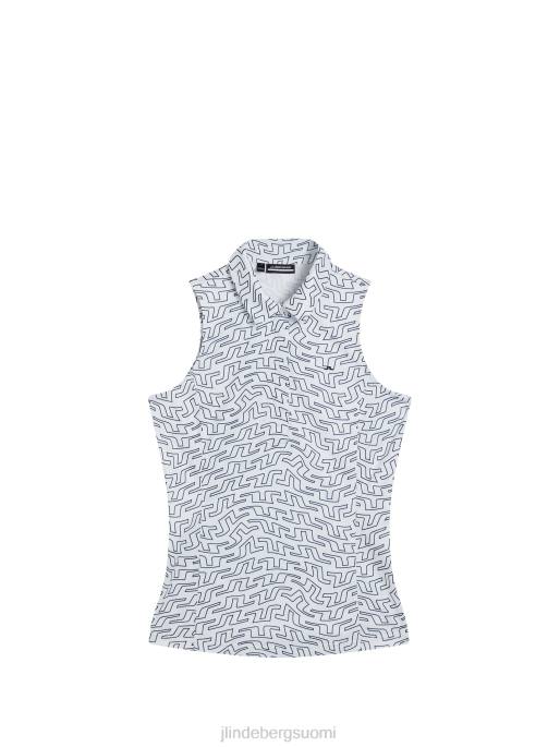 J.Lindeberg dena print hihaton toppi naiset valkoinen siltapyörre 4VD01480 vaatetus