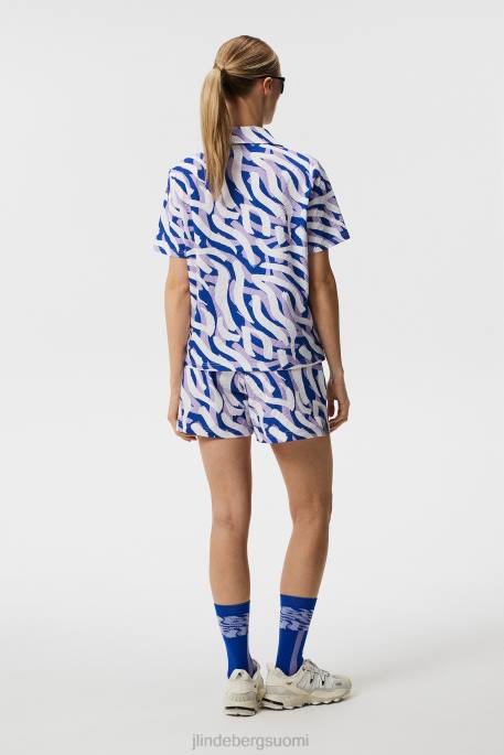 J.Lindeberg elin painettu paita naiset violetiksi maalattu seepra 4VD01381 vaatetus