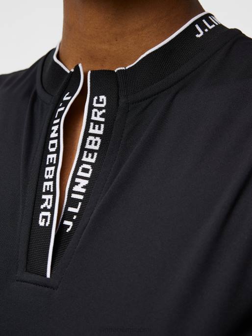 J.Lindeberg leya hihaton toppi naiset musta 4VD01474 vaatetus