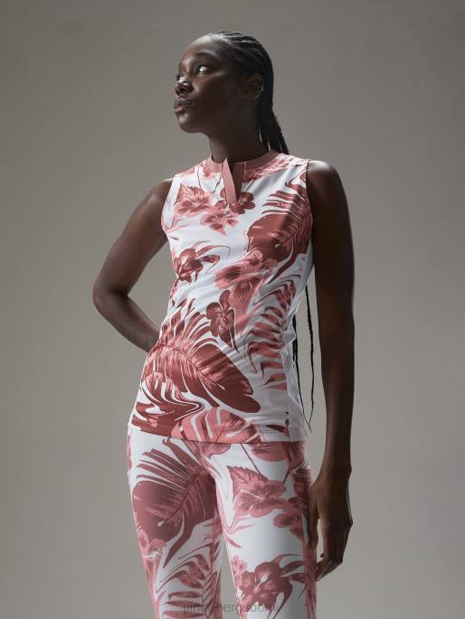 J.Lindeberg meya print toppi naiset hibiscus pinkki 4VD01546 vaatetus