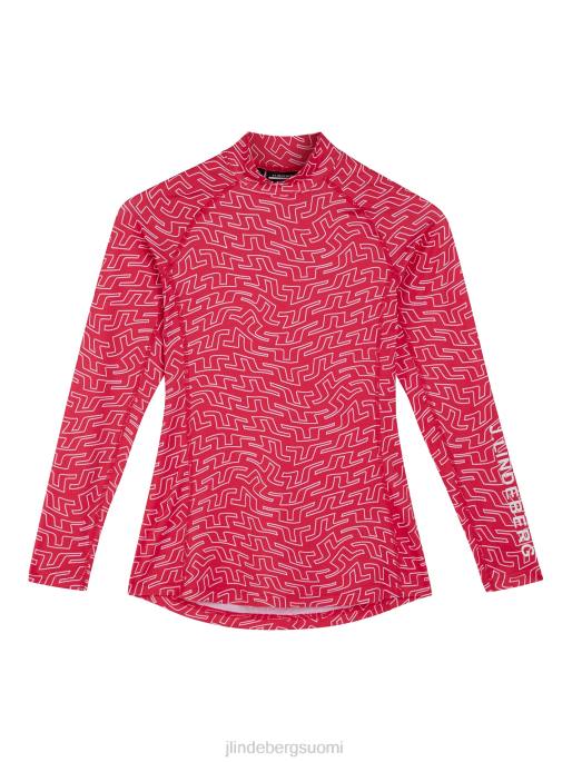 J.Lindeberg printtipakkaustopina naiset atsalea siltapyörre 4VD01489 vaatetus