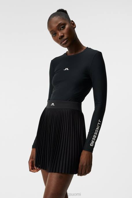 J.Lindeberg tekla toppi naiset musta 4VD01492 vaatetus