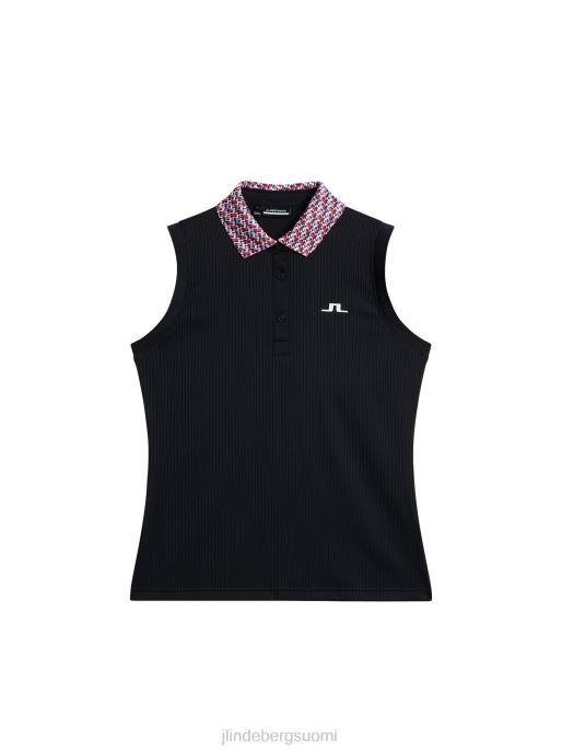 J.Lindeberg vaalea toppi naiset musta 4VD01358 vaatetus